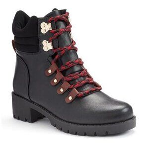 Mudd Women's Size 6.5 Y2K Vegan Leather Lace-Up Combat Boots Bratz Chunky Shoes